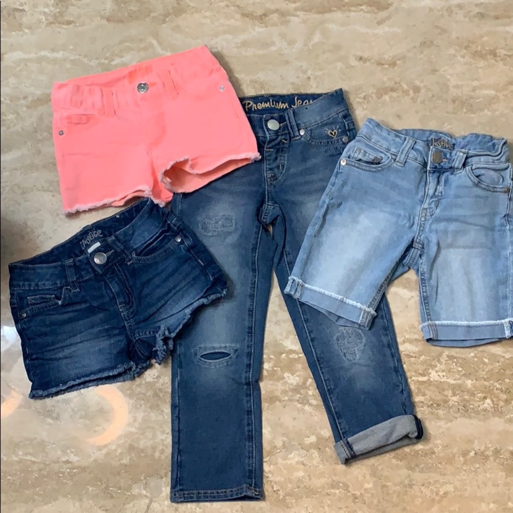 Girls Jean Shorts & Capri Bundle